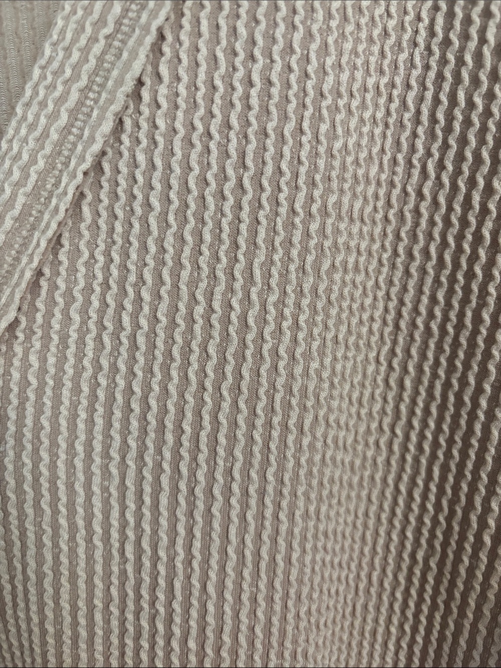 Very J Oatmeal Ribbed Henley Romper - Picture 7 of 8